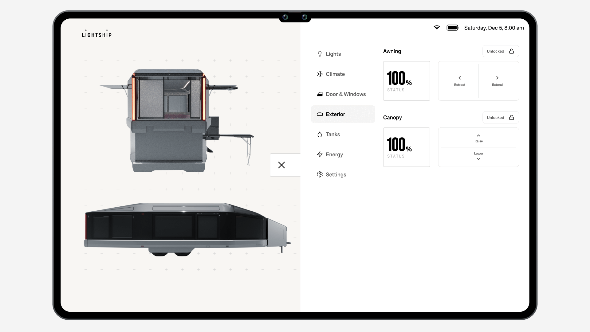 Lightship RV interface