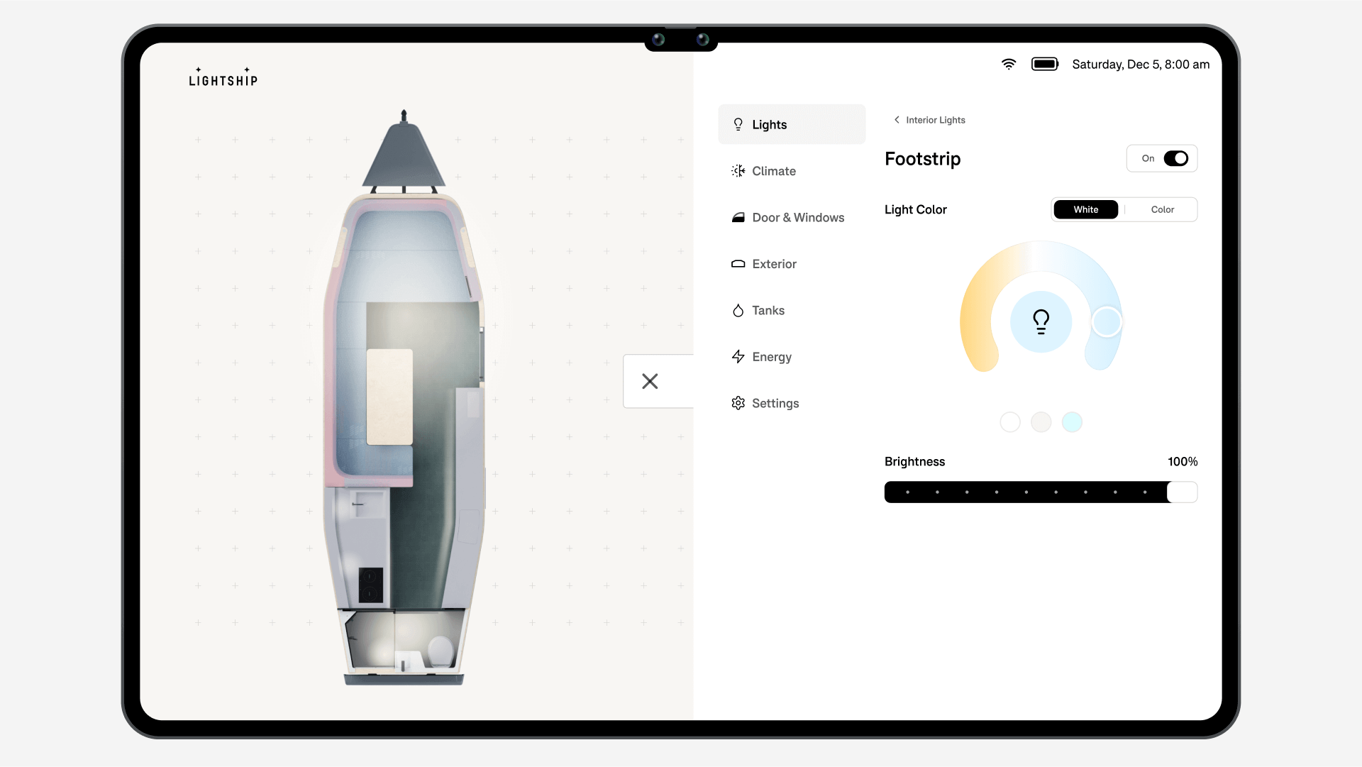 Lightship RV interface